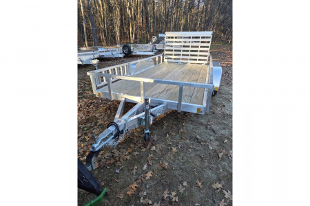 New 2026 6.5x14 aluminum utility trailer dual axle with atv ramp kit - High Country Trailers