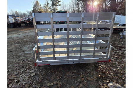 New 2026 6.5x14 aluminum utility trailer dual axle with atv ramp kit - High Country Trailers