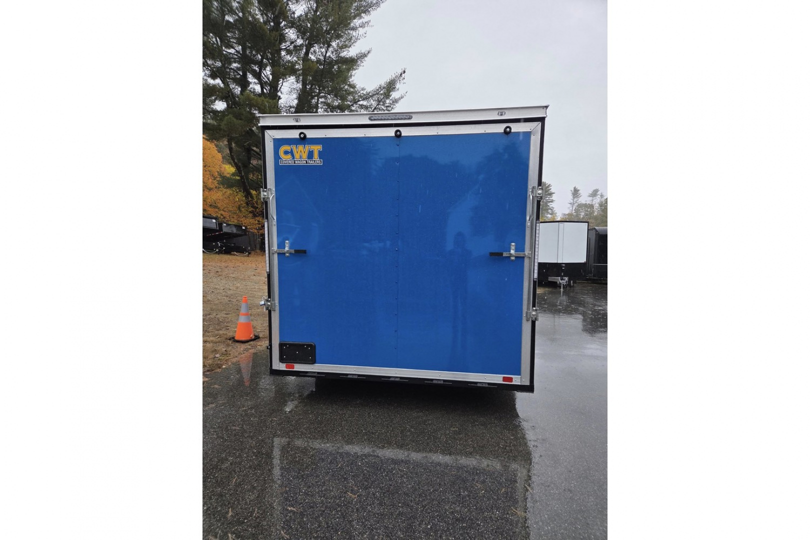 New 2026 8.5x16 extra height enclosed cargo trailer with wall e trac and poly core siding rear ramp door - Covered Wagon