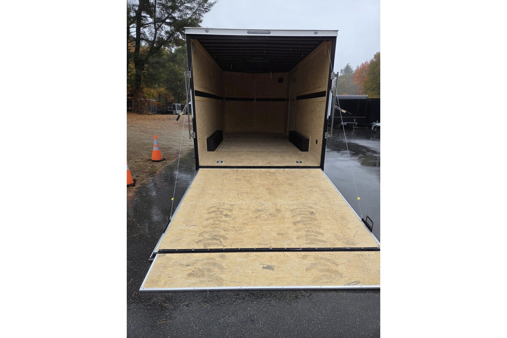 New 2026 8.5x16 extra height enclosed cargo trailer with wall e trac and poly core siding rear ramp door - Covered Wagon