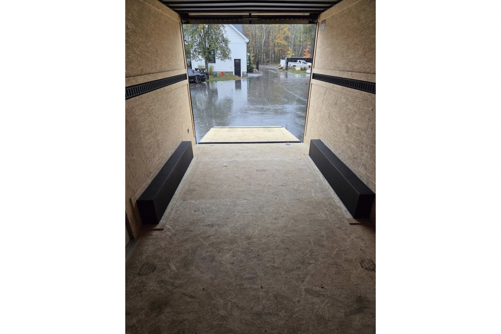 New 2026 8.5x16 extra height enclosed cargo trailer with wall e trac and poly core siding rear ramp door - Covered Wagon