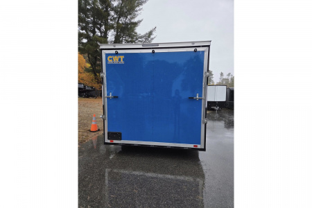New 2026 8.5x16 extra height enclosed cargo trailer with wall e trac and poly core siding rear ramp door - Covered Wagon