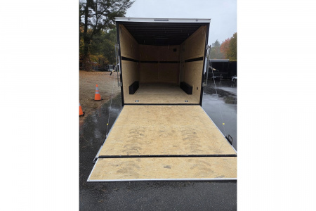 New 2026 8.5x16 extra height enclosed cargo trailer with wall e trac and poly core siding rear ramp door - Covered Wagon