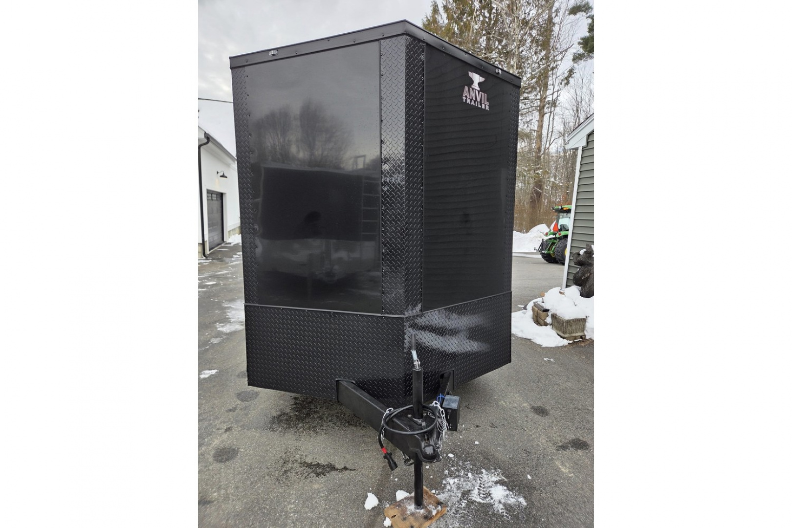 New 2026 7x16 extra height enclosed cargo trailer with black out trim package - Anvil Trailers