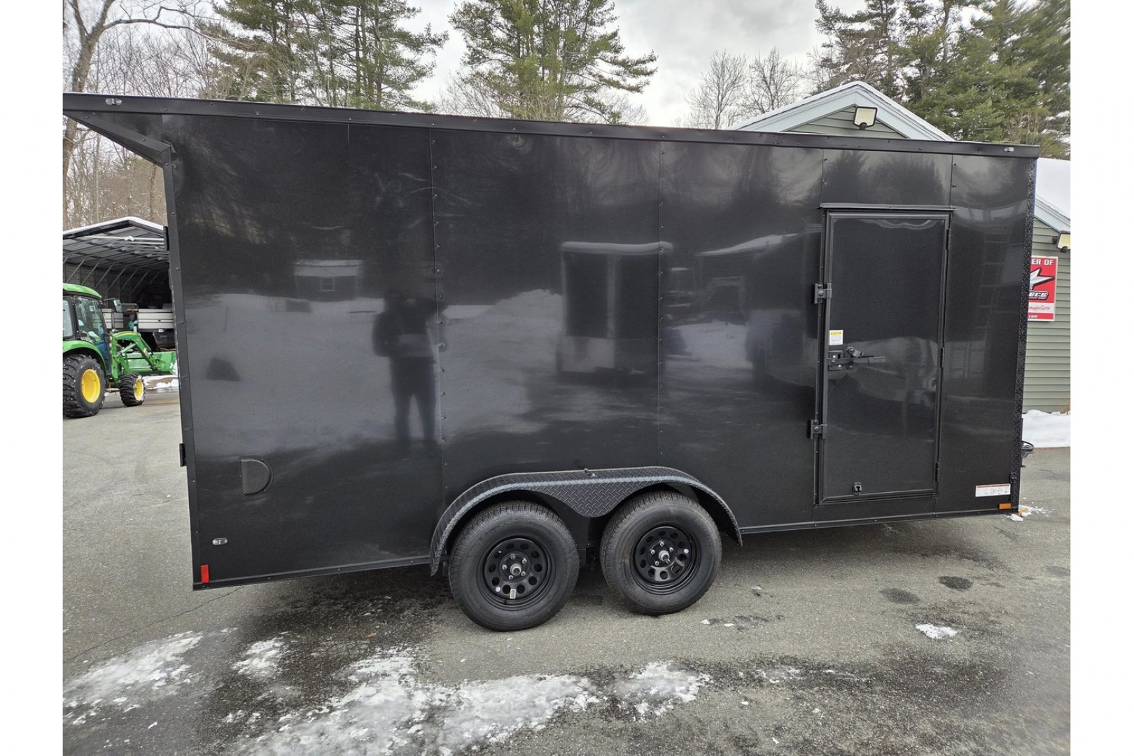 New 2026 7x16 extra height enclosed cargo trailer with black out trim package - Anvil Trailers