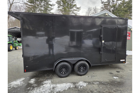 New 2026 7x16 extra height enclosed cargo trailer with black out trim package - Anvil Trailers