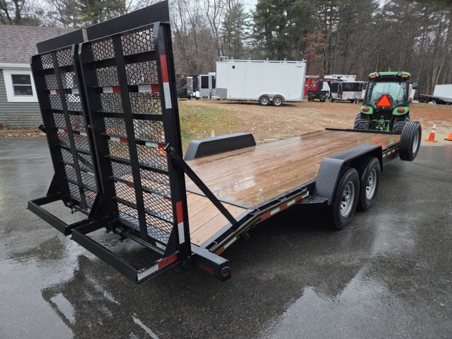 New 2025 7X22 HD Equipment trailer with full width ramps 15,000lb gvwr - KAUFMAN TRAILERS