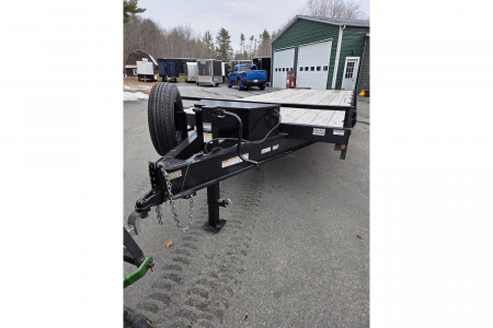 Used 2024 102x26 Deck over equipment trailer with tool box and spring assisted ramps 14,000lb gvwr - Quality Steel & Aluminum Products, LLC