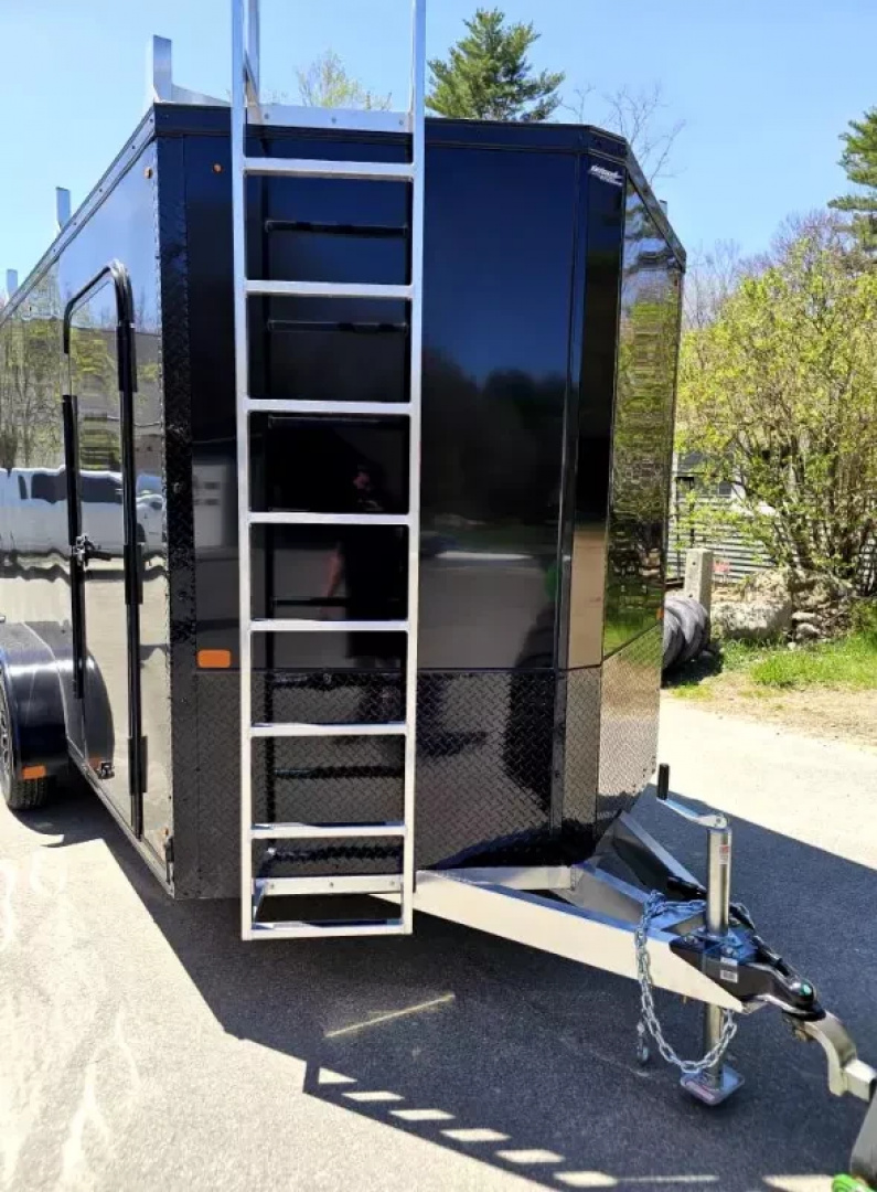 New 2025 7x14 aluminum contractor trailer barn doors - Nitro