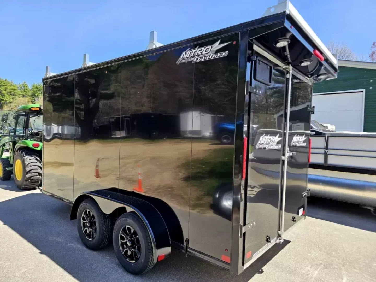 New 2025 7x14 aluminum contractor trailer barn doors - Nitro