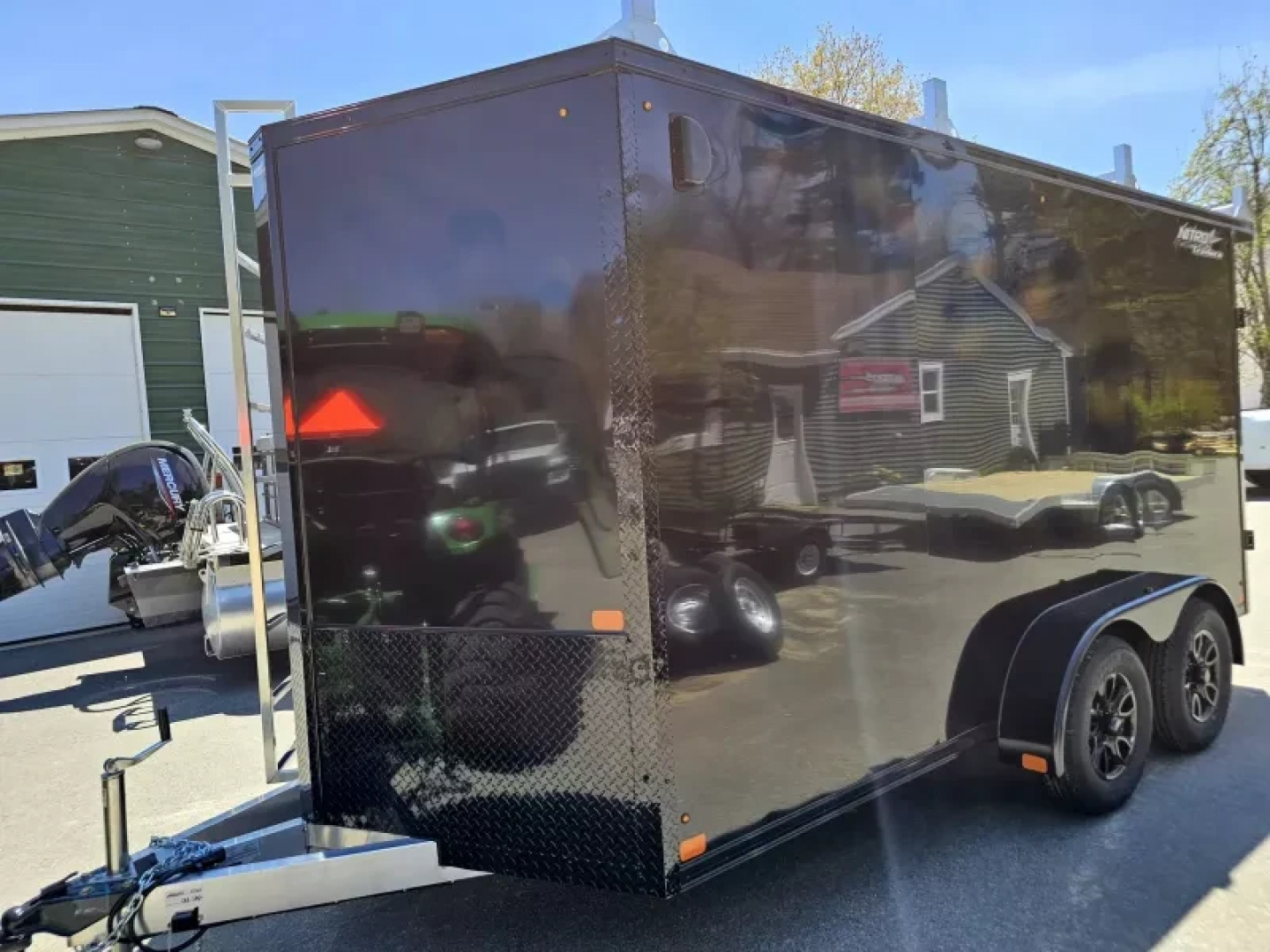 New 2025 7x14 aluminum contractor trailer barn doors - Nitro