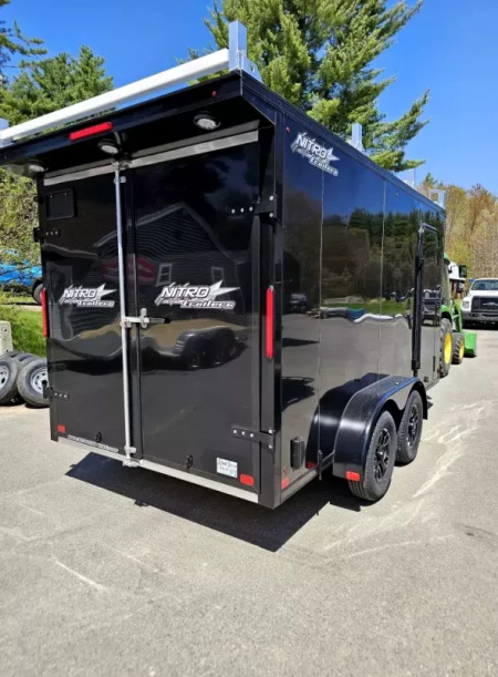 New 2025 7x14 aluminum contractor trailer barn doors - Nitro