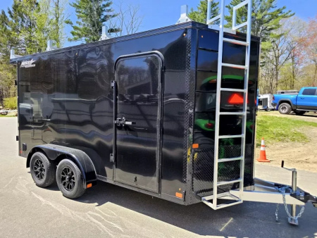 New 2025 7x14 aluminum contractor trailer barn doors - Nitro