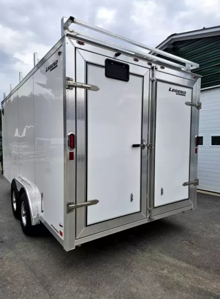 New 2025 8x16 Premium Contractor trailer with barn doors - Legend Trailers