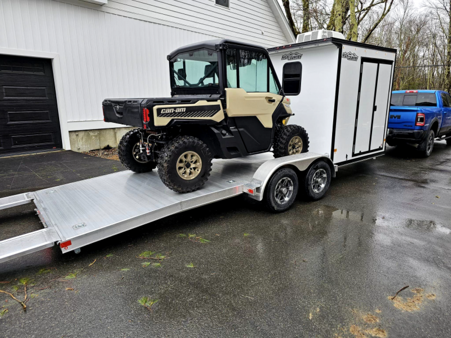 New 2024 2024 7x22 adventure trailer 9990lb gvwr aluminum car hauler camper trailer custom - High Country Trailers