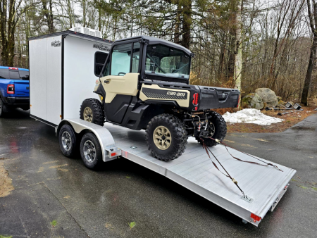New 2024 2024 7x22 adventure trailer 9990lb gvwr aluminum car hauler camper trailer custom - High Country Trailers