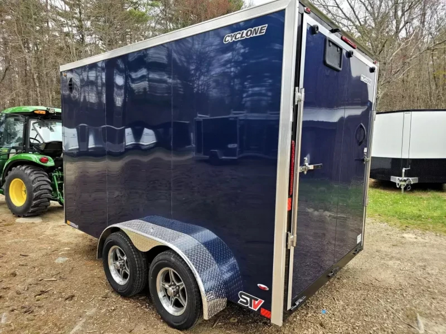 New 2025 7x12 extra height enclosed cargo trailer with aluminum wheels - Legend Trailers
