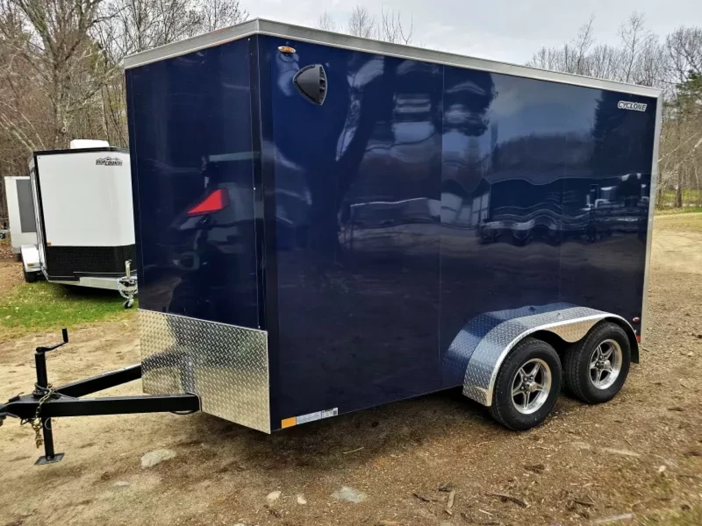 New 2025 7x12 extra height enclosed cargo trailer with aluminum wheels - Legend Trailers