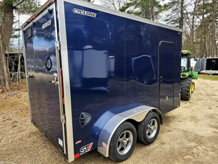 New 2025 7x12 extra height enclosed cargo trailer with aluminum wheels - Legend Trailers