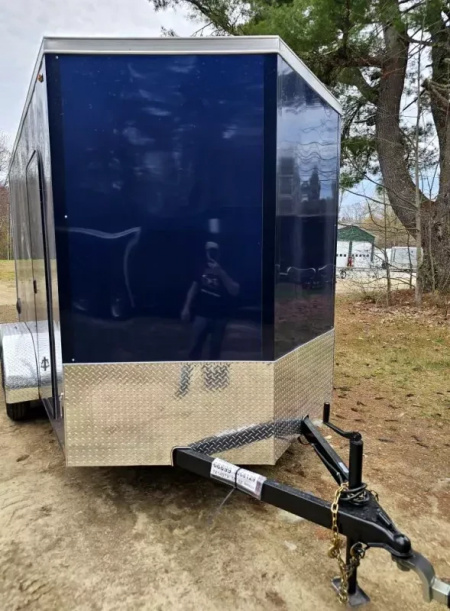 New 2025 7x12 extra height enclosed cargo trailer with aluminum wheels - Legend Trailers