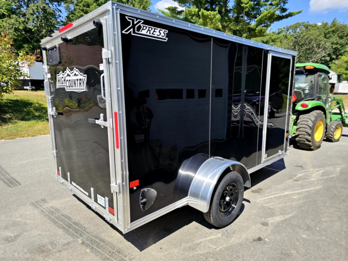 New 2025 6x12 aluminum enclosed cargo trailer Xlt series rear ramp - High Country Trailers