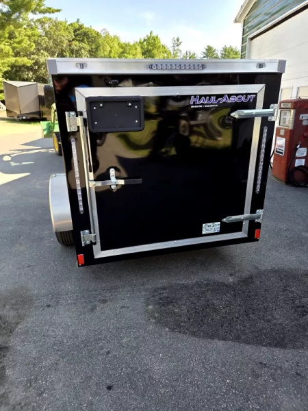 New 2025 5x10 enclosed cargo trailer with barn door & side door - Haul-About