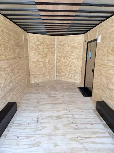 New 2025 8.5x18 extra height enclosed cargo or car hauler trailer black out - Anvil Trailers