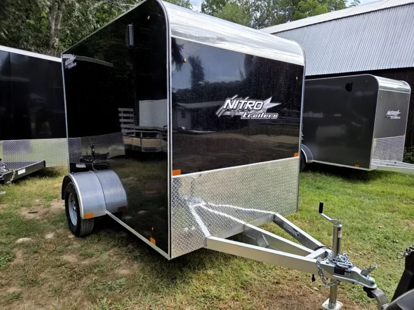 New 2026 2026 Nitro 6x10 enclosed cargo trailer flat front with rear ramp & side door torsion axle - Nitro
