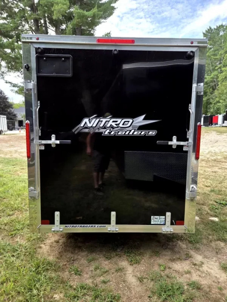 New 2026 2026 Nitro 6x10 enclosed cargo trailer flat front with rear ramp & side door torsion axle - Nitro