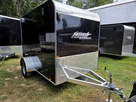 New 2026 2026 Nitro 6x10 enclosed cargo trailer flat front with rear ramp & side door torsion axle - Nitro