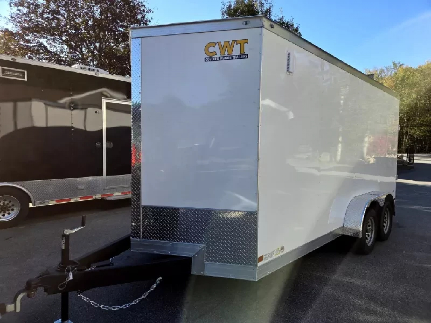 New 2026 7X17 CARGO TRAILER WITH E TRAC EXTRA HEGHT - Covered Wagon