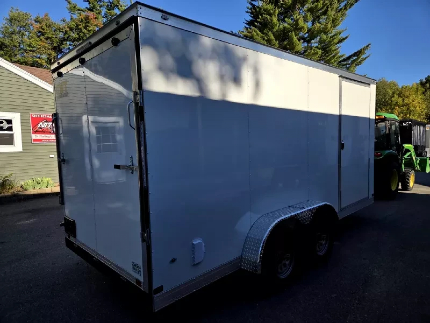 New 2026 7X17 CARGO TRAILER WITH E TRAC EXTRA HEGHT - Covered Wagon