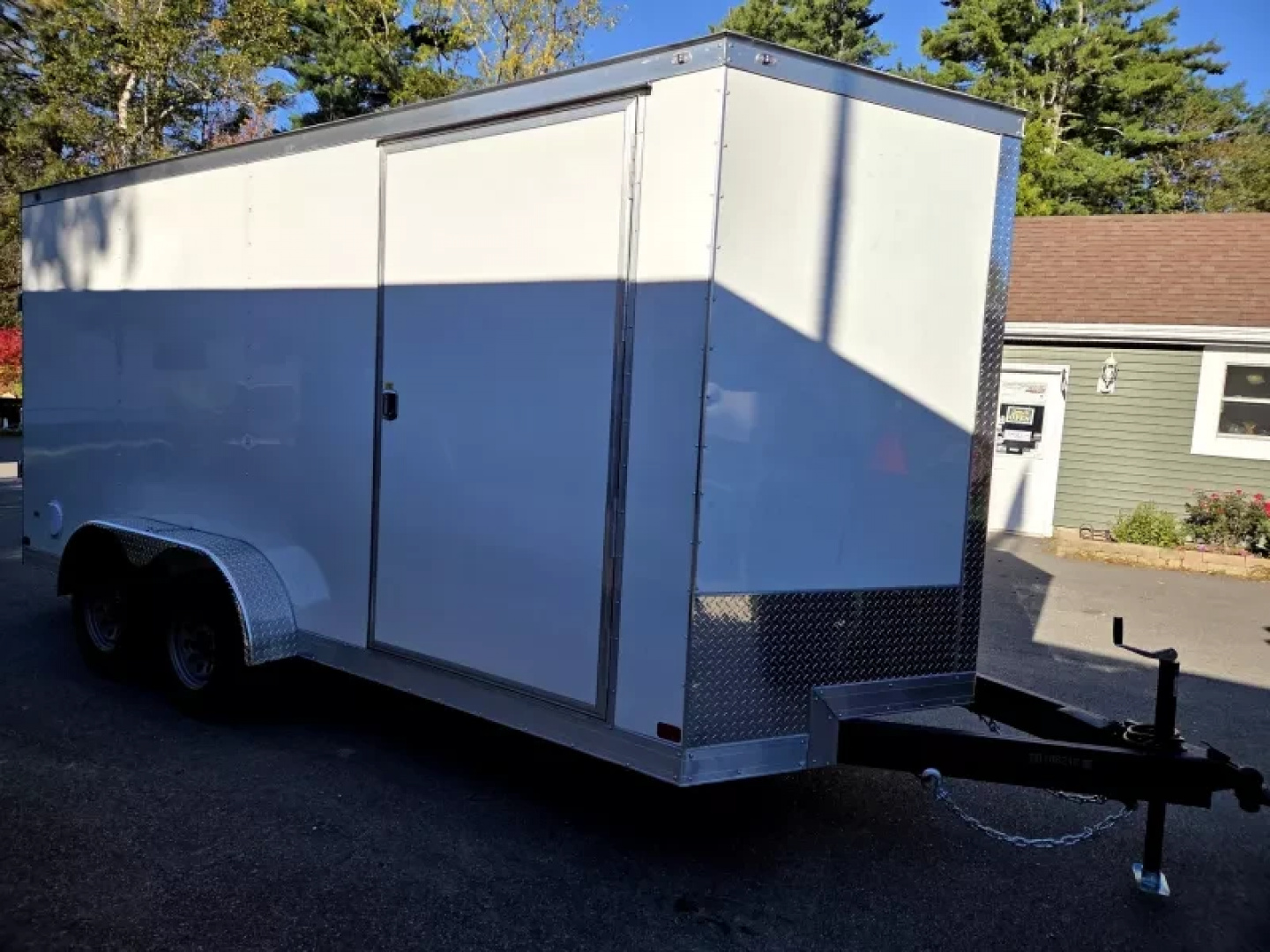 New 2026 7X17 CARGO TRAILER WITH E TRAC EXTRA HEGHT - Covered Wagon