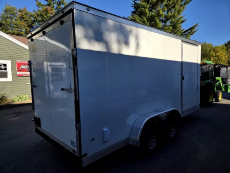 New 2026 7X17 CARGO TRAILER WITH E TRAC EXTRA HEGHT - Covered Wagon