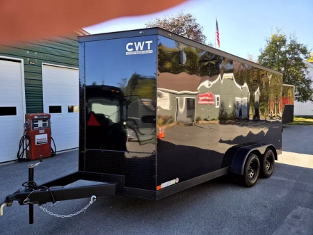 New 2026 7x16 extra height enclosed cargo trailer black out with e trac - Anvil Trailers