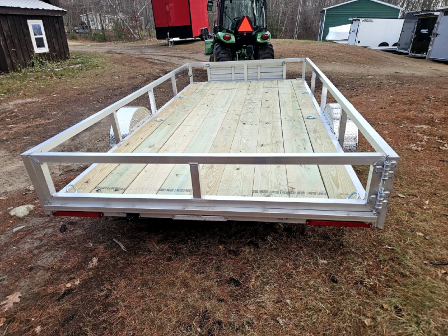 New 2025 7x14 aluminum utility trailer with aluminum wheels & electric tongue jack - Wolverine