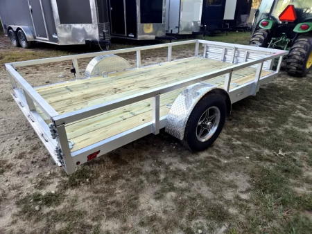 New 2026 6x12 aluminum utility trailer with ramps - Wolverine