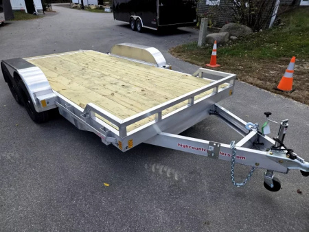 New 2026 7x16 aluminum car haler flat bed trailer 7000lb gvwr - High Country Trailers