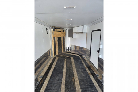 Used 2024 8.5x26 TMV loaded with upgrades 9990lb gvwr 4 place snowmobile atv sxs utv or car hauler trailer - Legend Premium Trailers