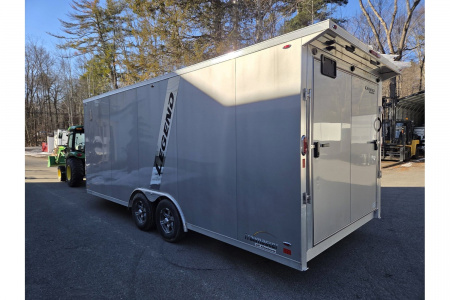 Used 2024 8.5x26 TMV loaded with upgrades 9990lb gvwr 4 place snowmobile atv sxs utv or car hauler trailer - Legend Premium Trailers