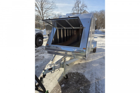 New 2026 66X12 SINGLE PLACE ALUMINUM SNOWMOBILE TRAILER GALVANIZED AXLE - Nitro