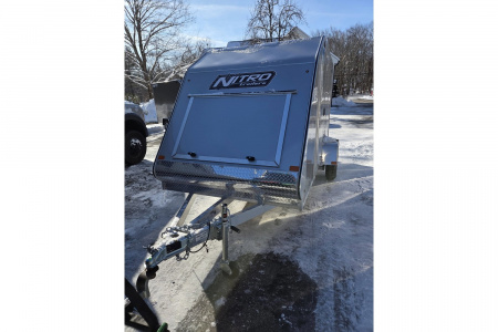 New 2026 66X12 SINGLE PLACE ALUMINUM SNOWMOBILE TRAILER GALVANIZED AXLE - Nitro