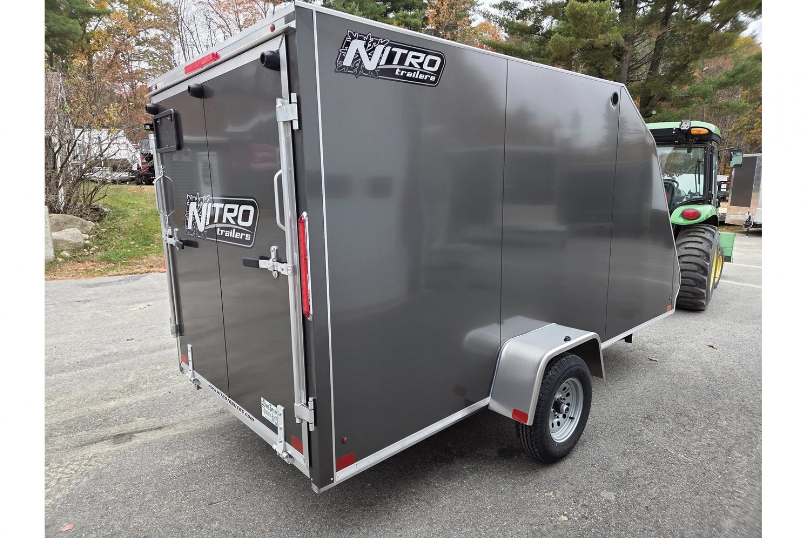 New 2026 66X12 single place aluminum snowmobile TRAILER GALVANIZED AXLE - Nitro