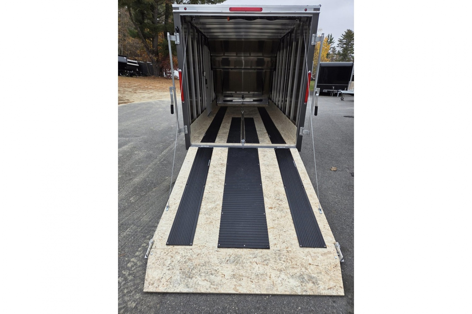 New 2026 66X12 single place aluminum snowmobile TRAILER GALVANIZED AXLE - Nitro