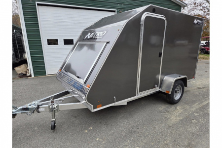 New 2026 66X12 single place aluminum snowmobile TRAILER GALVANIZED AXLE - Nitro