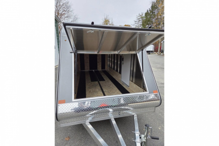 New 2026 66X12 single place aluminum snowmobile TRAILER GALVANIZED AXLE - Nitro