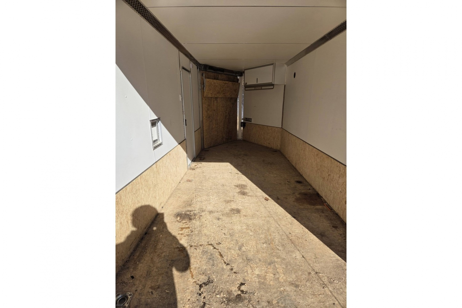 New 2018 7x14 2 place snowmobile atv motorcycle lawn mower trailer with front ramp & finished interior pre-ow - Legend Premium Trailers