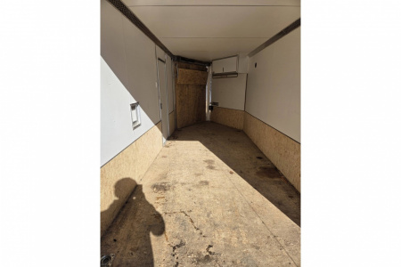 New 2018 7x14 2 place snowmobile atv motorcycle lawn mower trailer with front ramp & finished interior pre-ow - Legend Premium Trailers