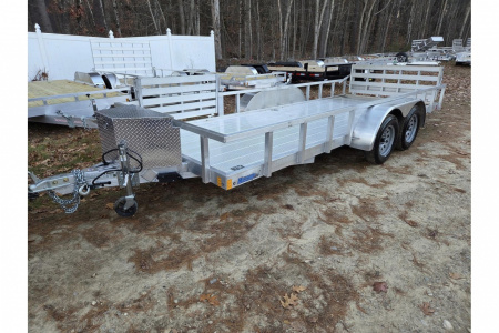 New 2026 6.5X18 ALUMINUM UTILITY TRAILER WITH ALUMINUM FLOOR & BI FOLD GATES - High Country Trailers