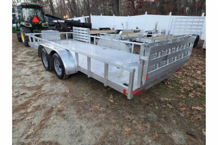 New 2026 6.5X18 ALUMINUM UTILITY TRAILER WITH ALUMINUM FLOOR & BI FOLD GATES - High Country Trailers